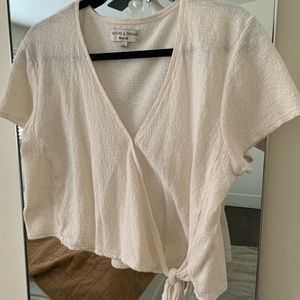 Madewell Texture & Thread wrap tie top